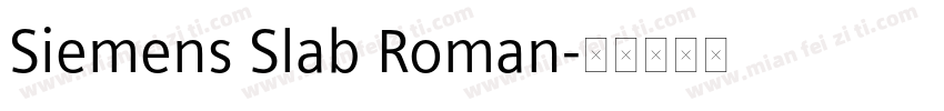 Siemens Slab Roman字体转换